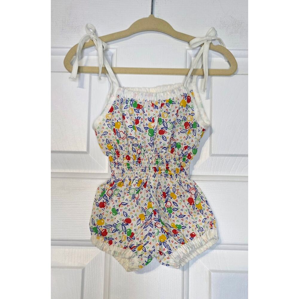 Vintage Lily Kids Girls Floral Sunsuit Romper One Piece Outfit Size 9 mos